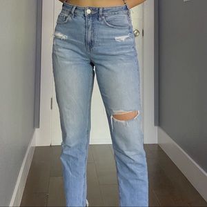 American Eagle Distressed Mom Jeans